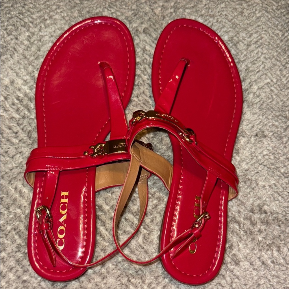 Coach Women's Red Sandals